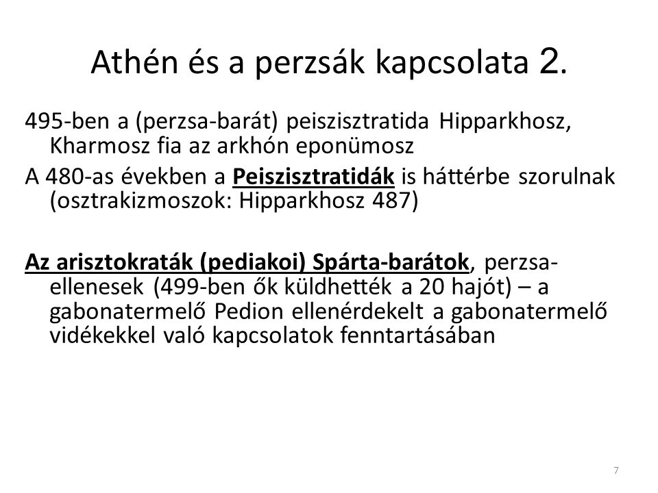 Athén és a perzsák kapcsolata 2.