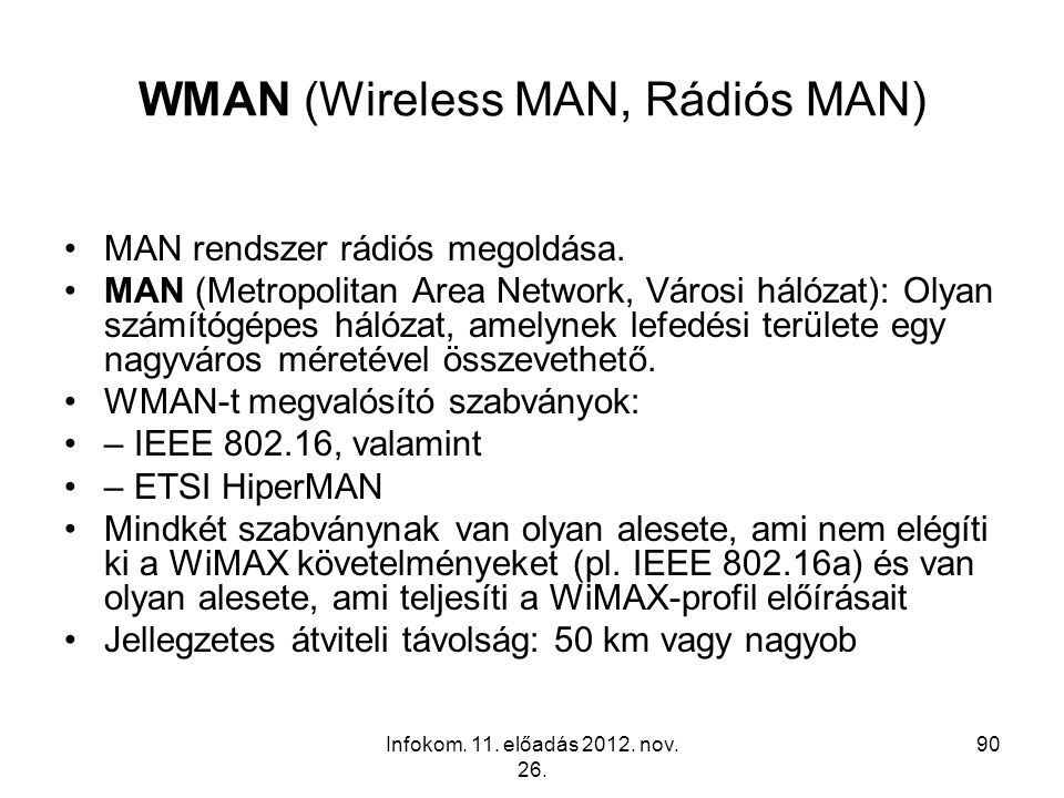 WMAN (Wireless MAN, Rádiós MAN)