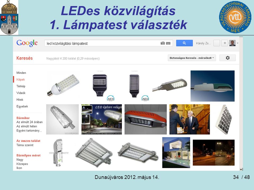 LEDes közvilágítás 1. Lámpatest választék