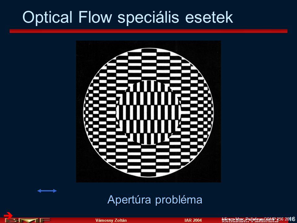 Optical Flow speciális esetek
