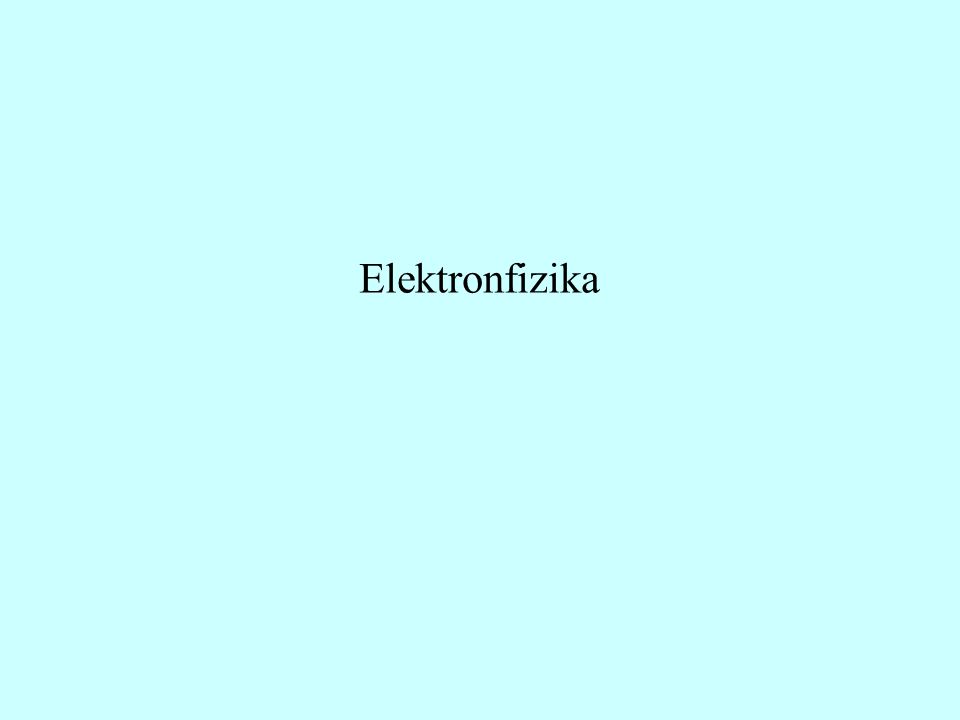 Elektronfizika