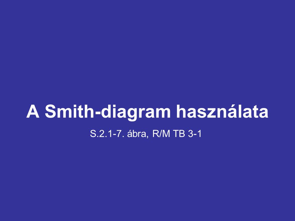 A Smith-diagram használata