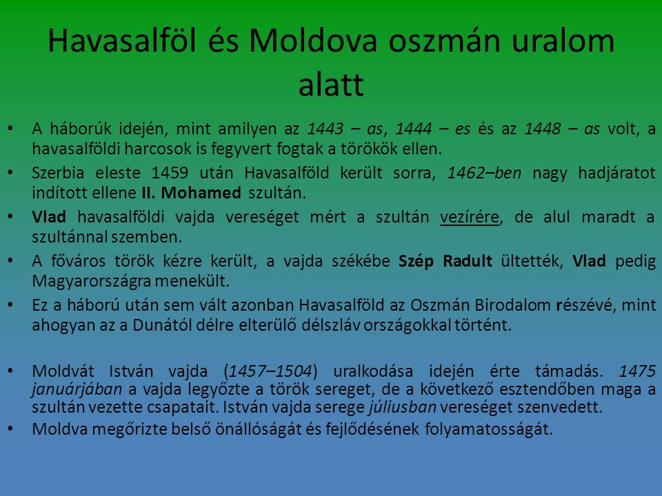 Havasalföl és Moldova oszmán uralom alatt