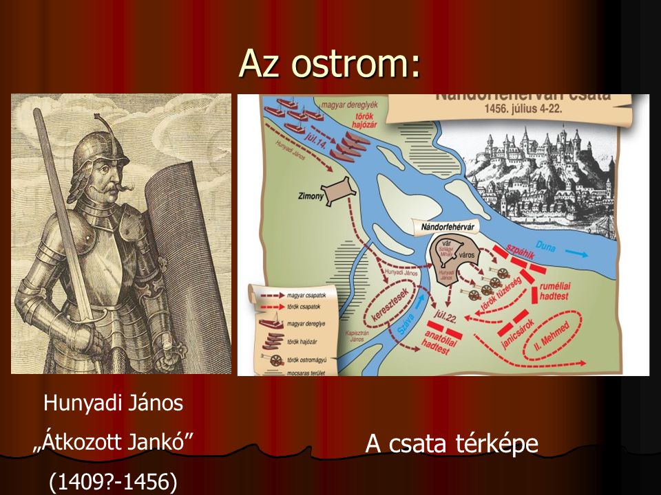 Az ostrom: Hunyadi János „Átkozott Jankó ( ) A csata térképe