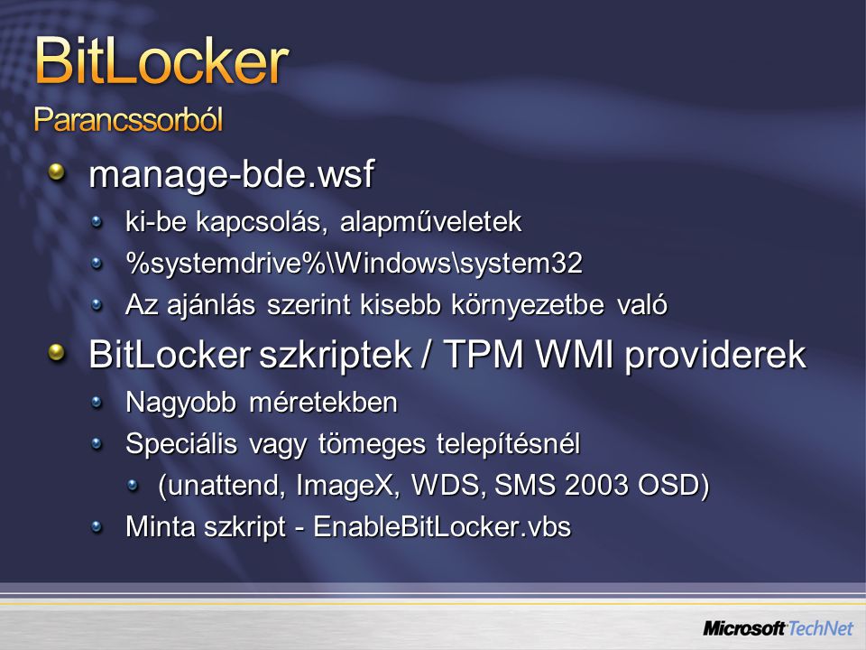 BitLocker Parancssorból