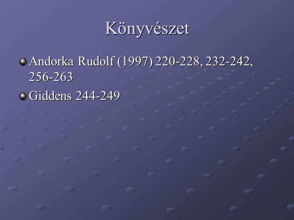 Könyvészet Andorka Rudolf (1997) , ,