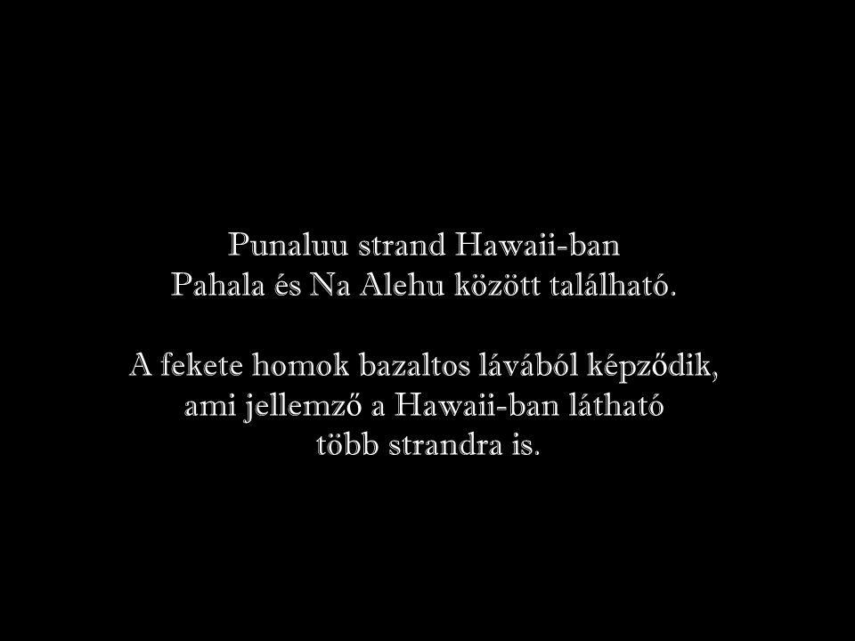 Punaluu strand Hawaii-ban Pahala és Na Alehu között található.