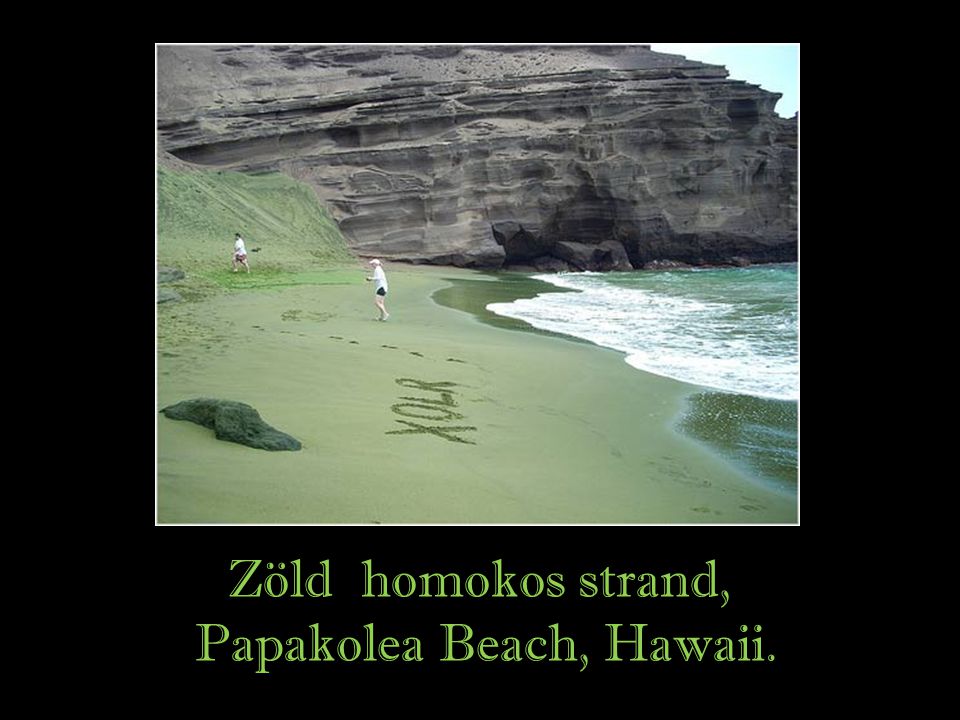 Papakolea Beach, Hawaii.
