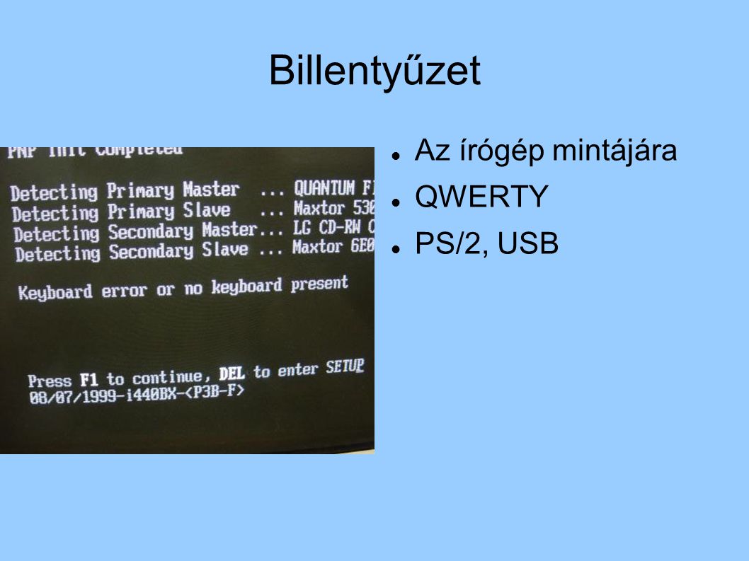 Billentyűzet Az írógép mintájára QWERTY PS/2, USB
