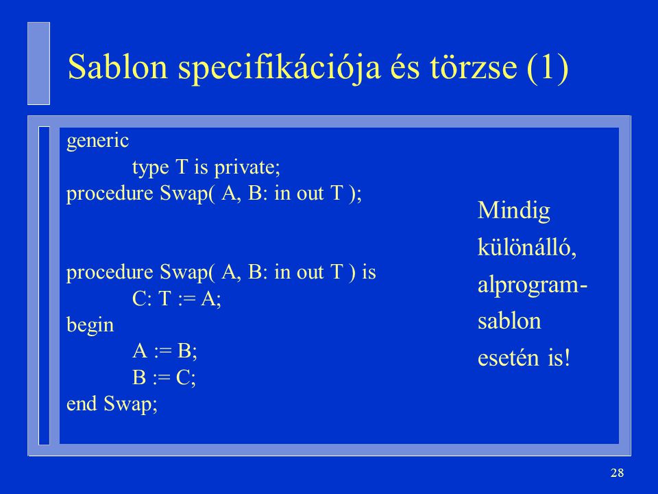 Sablon specifikációja és törzse (1)