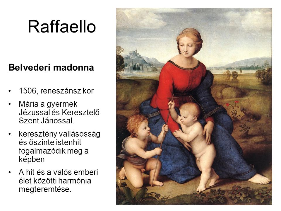 Raffaello Belvederi madonna 1506, reneszánsz kor