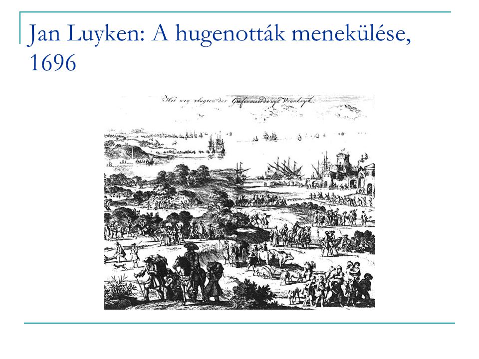 Jan Luyken: A hugenották menekülése, 1696