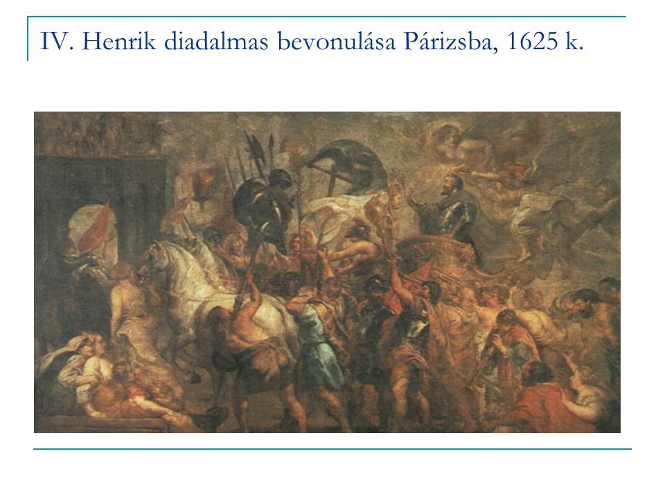 IV. Henrik diadalmas bevonulása Párizsba, 1625 k.