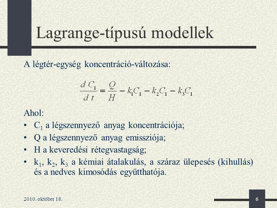 Lagrange-típusú modellek