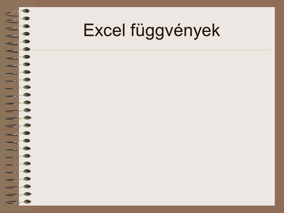 Excel függvények