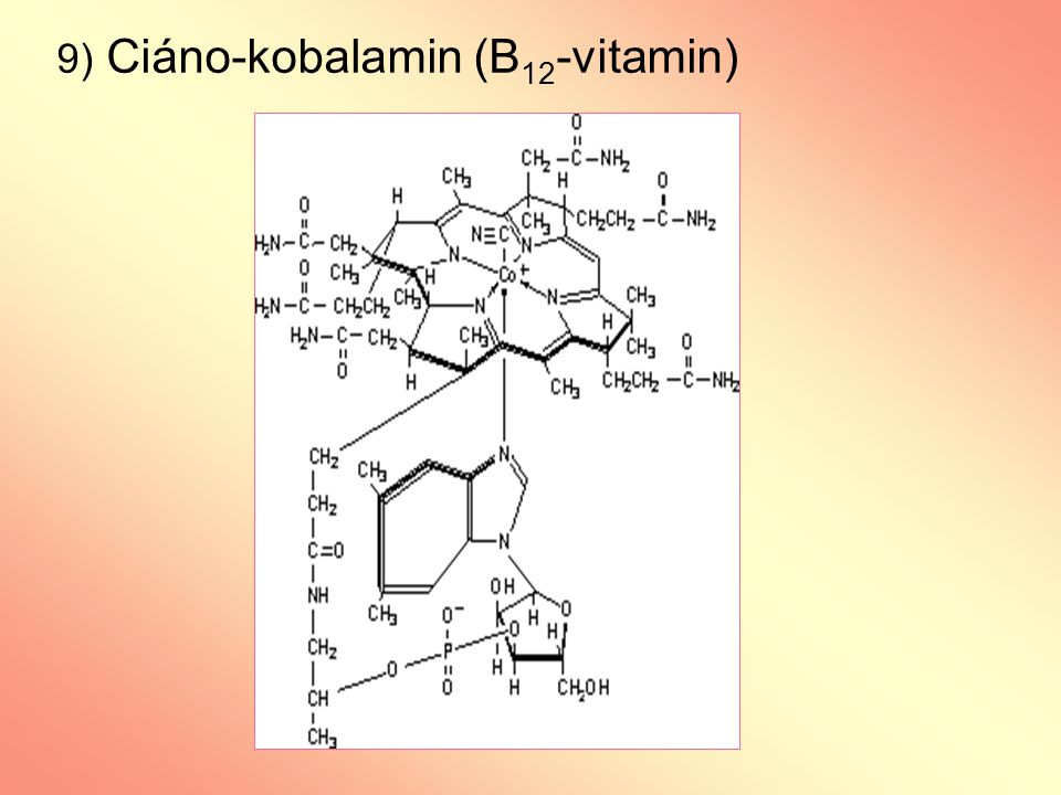 9) Ciáno-kobalamin (B12-vitamin)