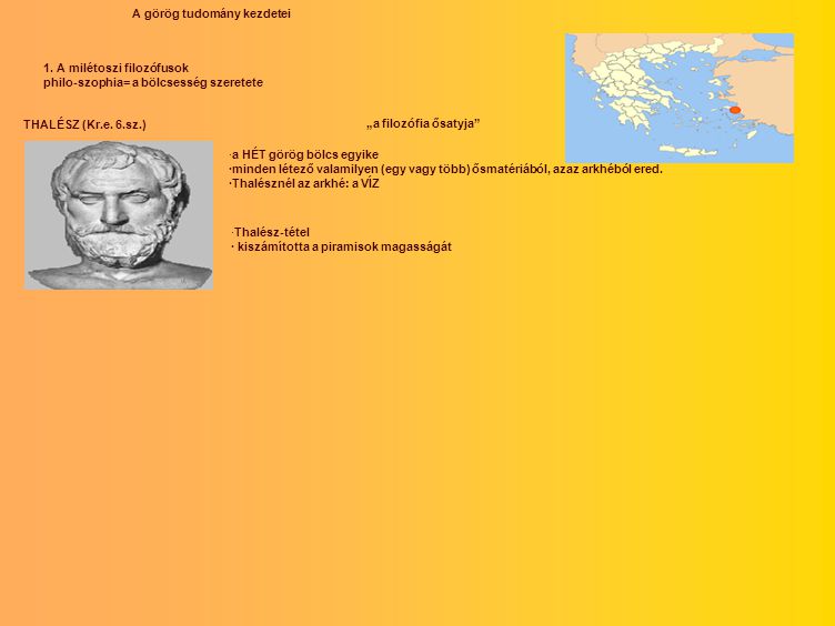 A görög tudomány kezdetei