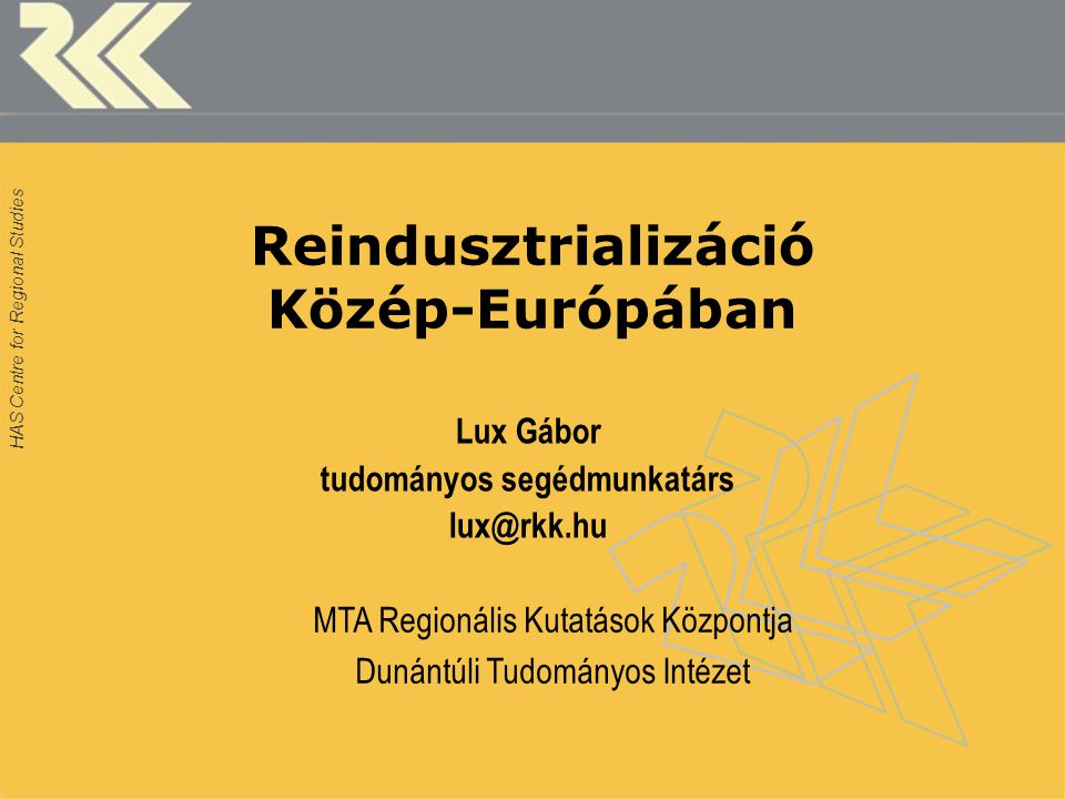 Reindusztrializáció Közép-Európában