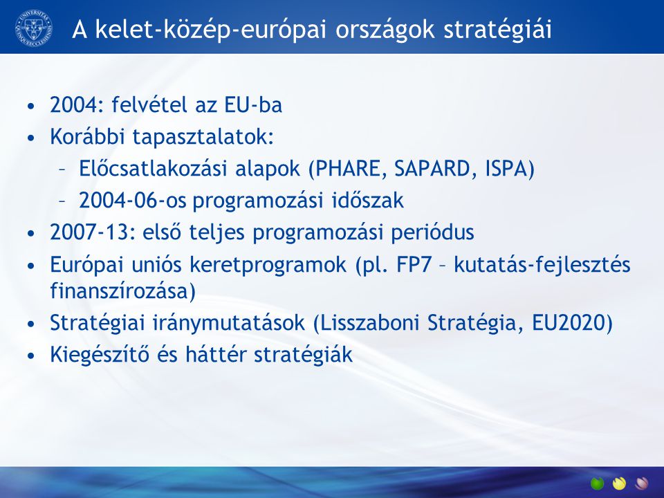 A kelet-közép-európai országok stratégiái
