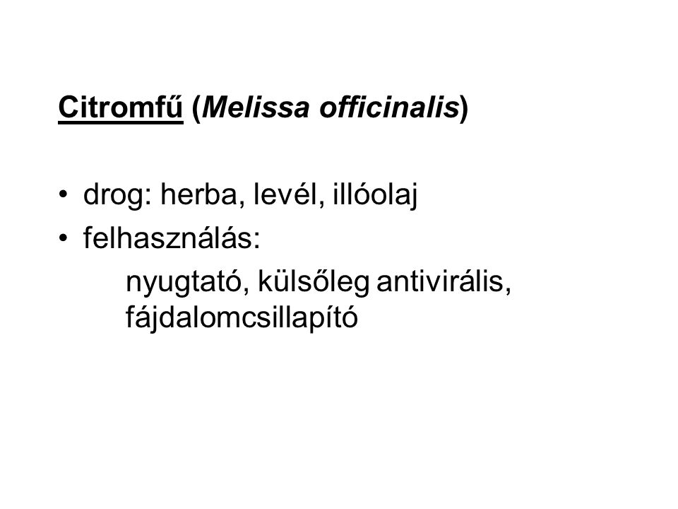 Citromfű (Melissa officinalis)