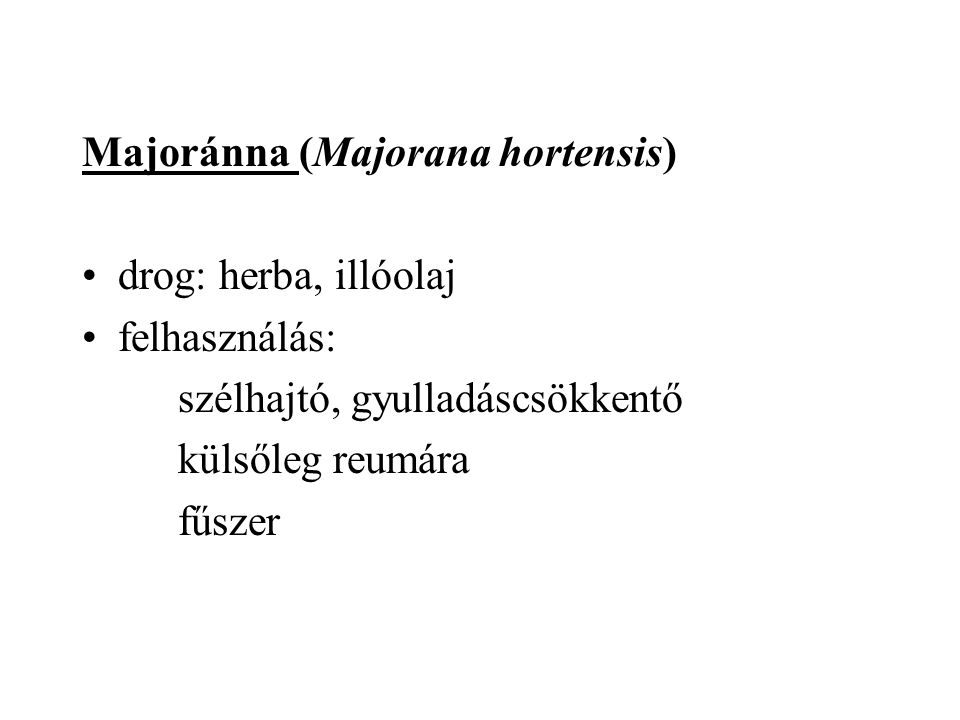 Majoránna (Majorana hortensis)