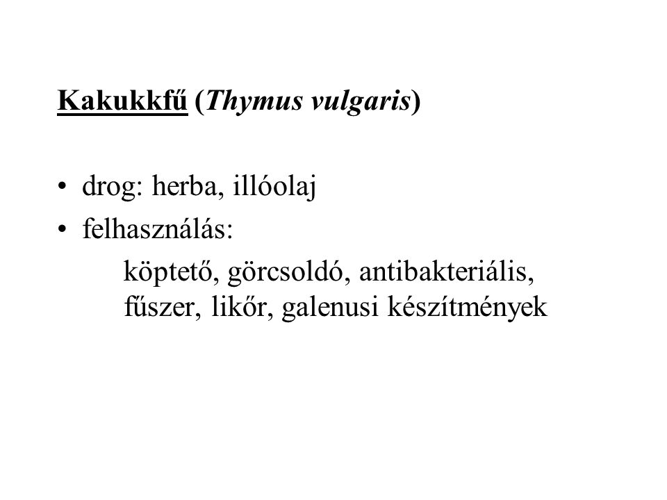 Kakukkfű (Thymus vulgaris)