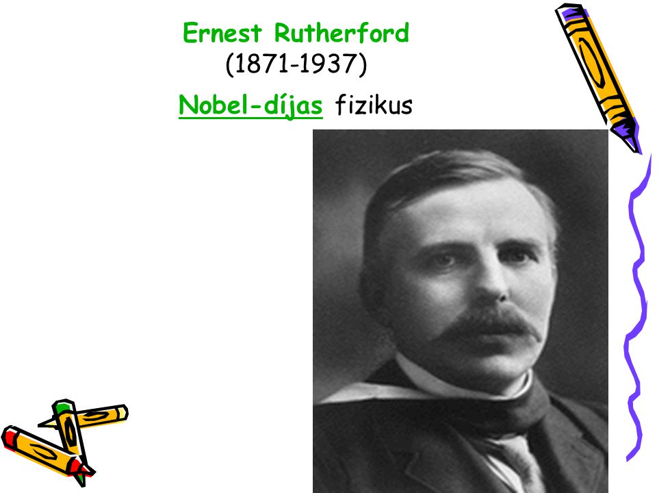 Ernest Rutherford ( ) Nobel-díjas fizikus