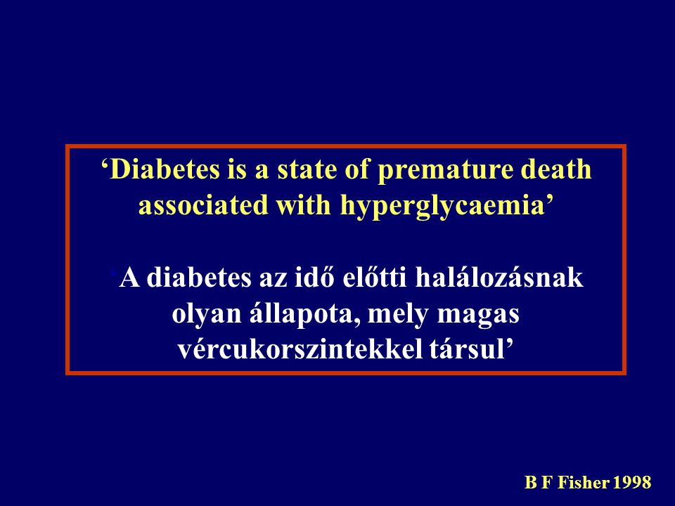 ‘Diabetes is a state of premature death