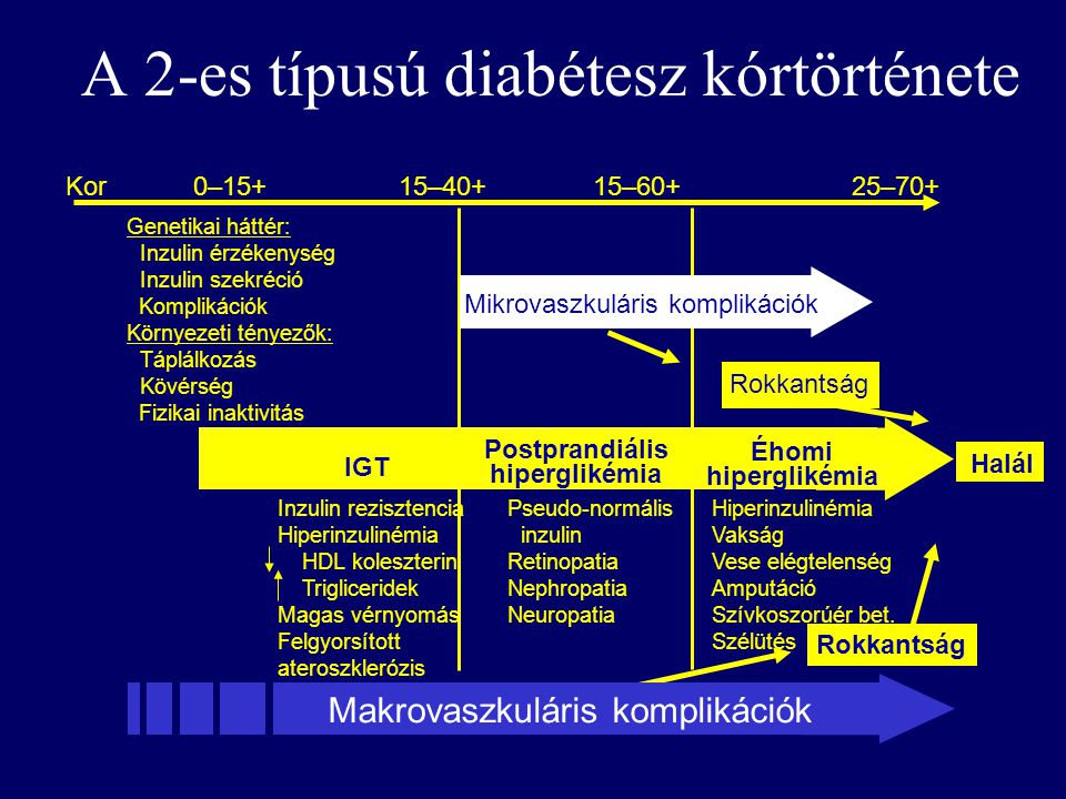 A 2-es típusú diabétesz kórtörténete