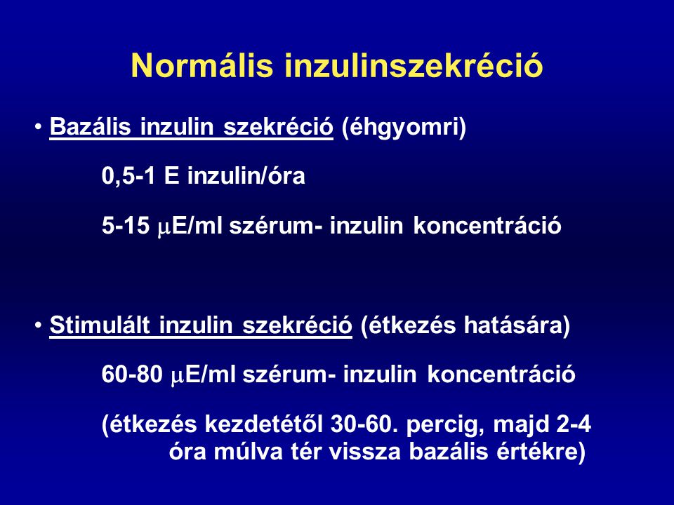 Normális inzulinszekréció