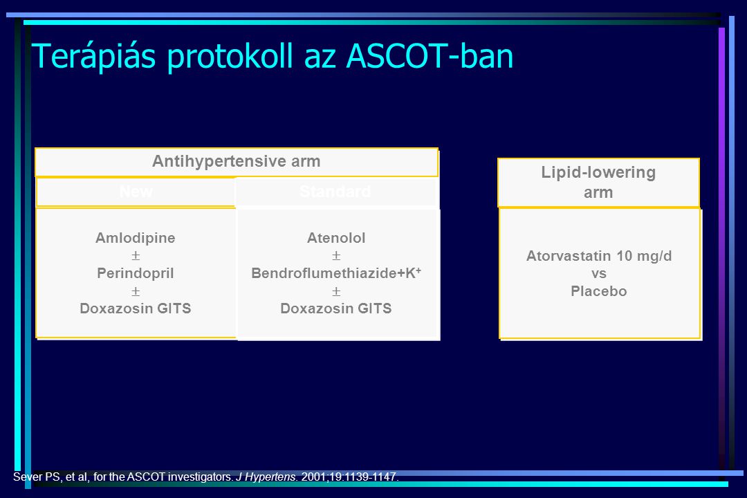 Terápiás protokoll az ASCOT-ban