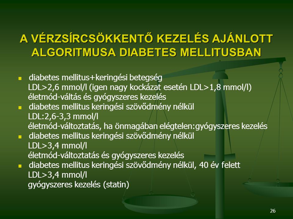 diabetes mellitus gyógyszeres kezelése)