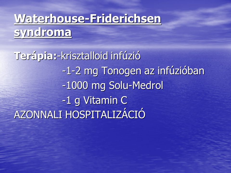 Waterhouse-Friderichsen syndroma