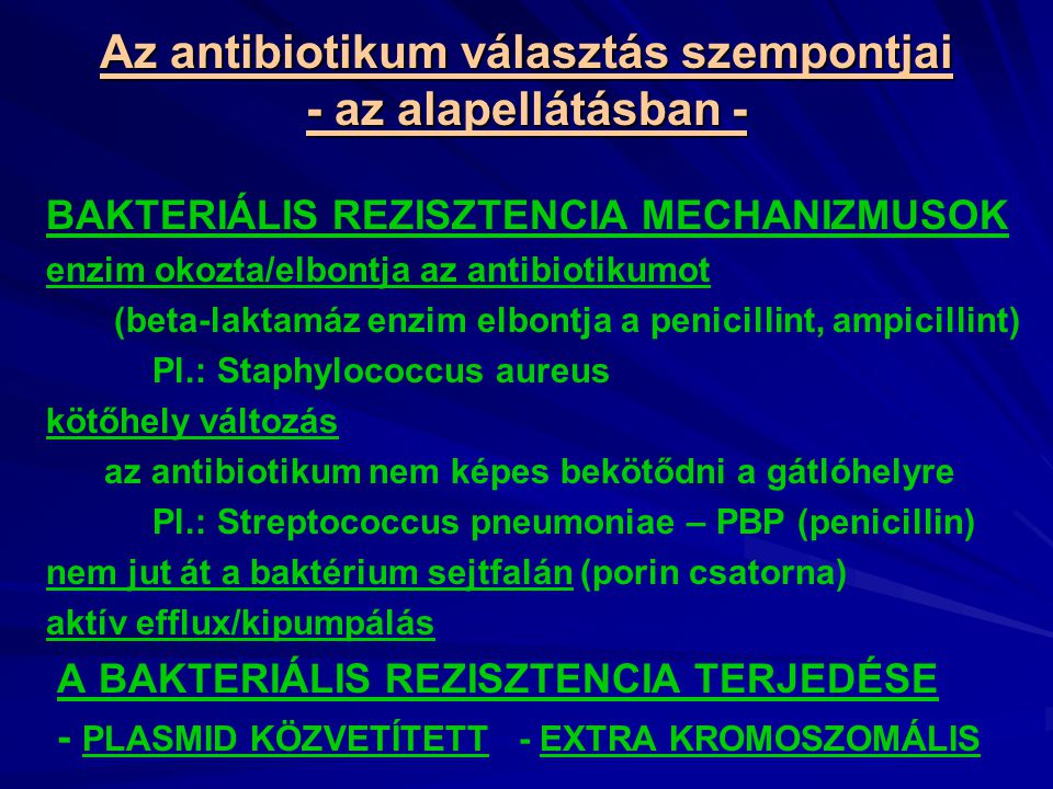 Antibiotikumok makrolidok prosztatitis)