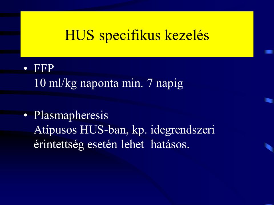 HUS specifikus kezelés