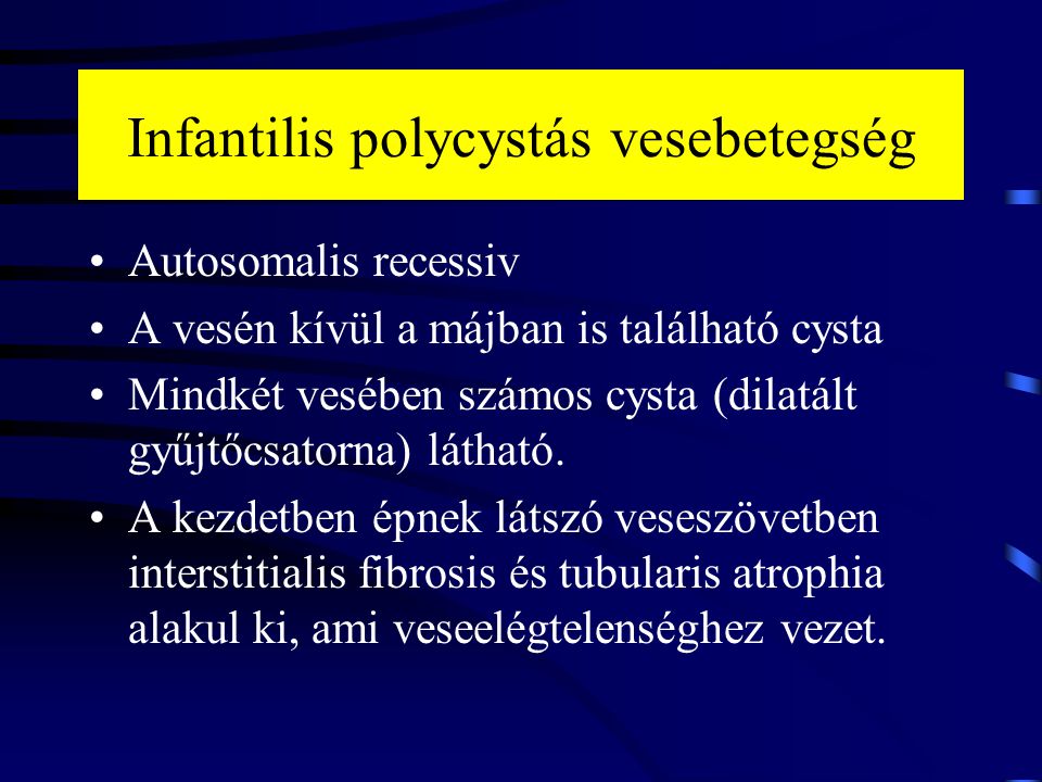 Infantilis polycystás vesebetegség