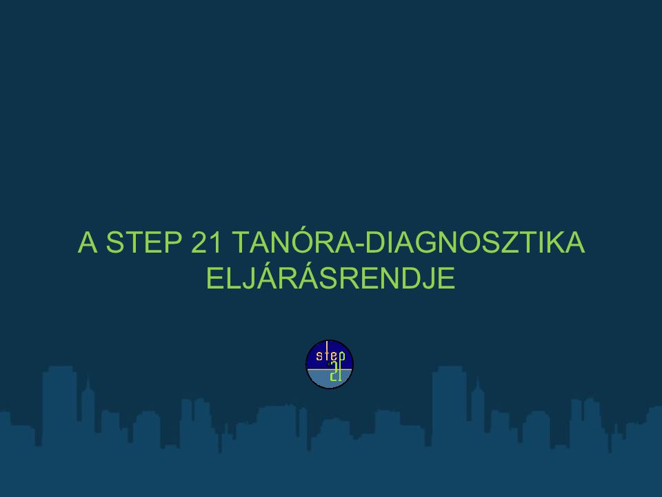 A STEP 21 TANÓRA-DIAGNOSZTIKA eljárásrendje