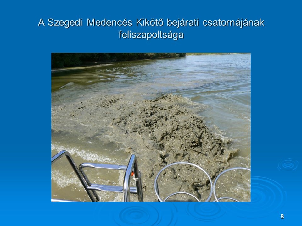 A Szegedi Medencés Kikötő bejárati csatornájának feliszapoltsága