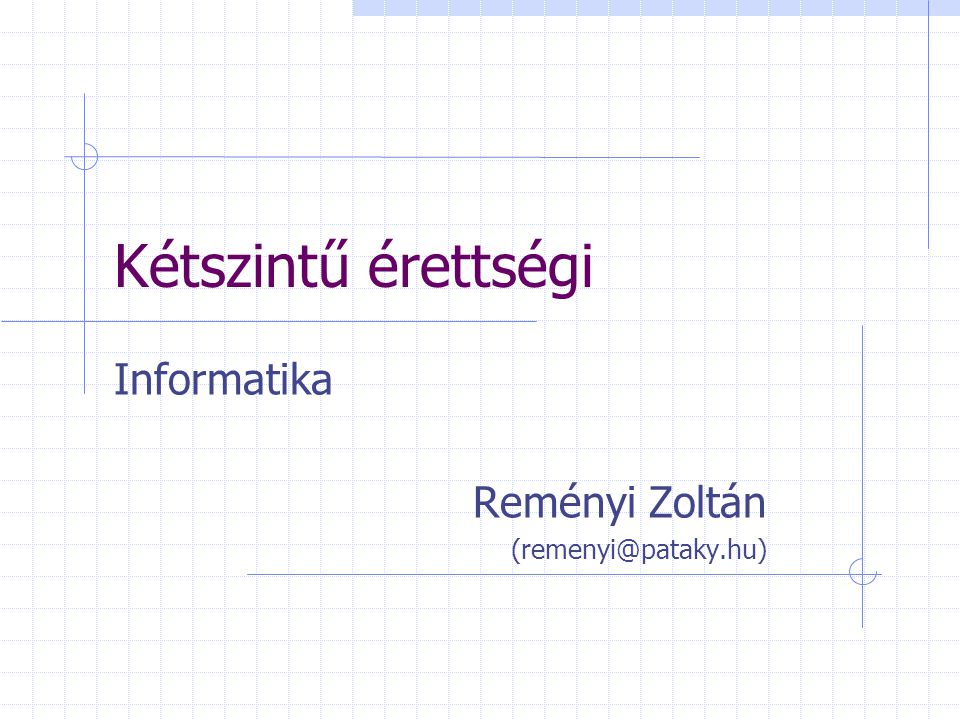 Informatika Reményi Zoltán