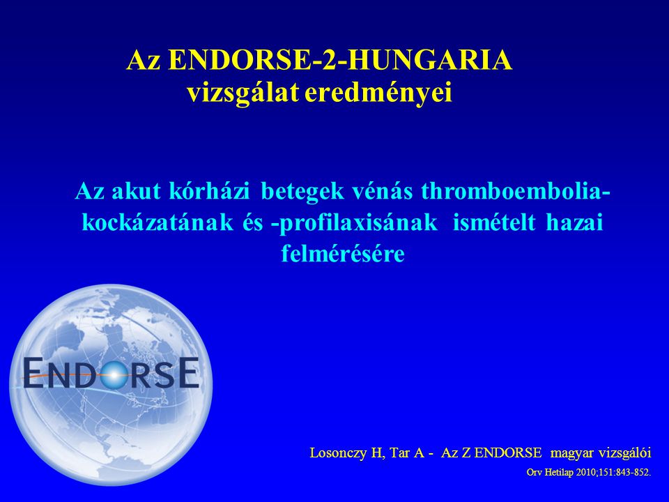 Az ENDORSE-2-HUNGARIA vizsgálat eredményei