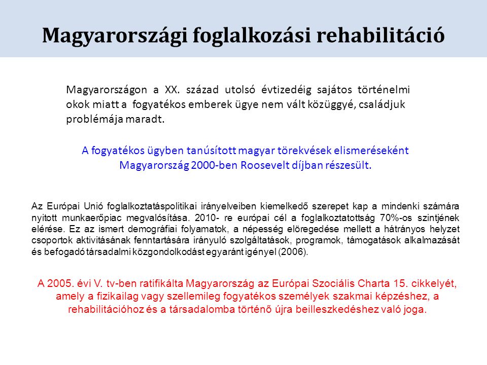 Magyarországi foglalkozási rehabilitáció