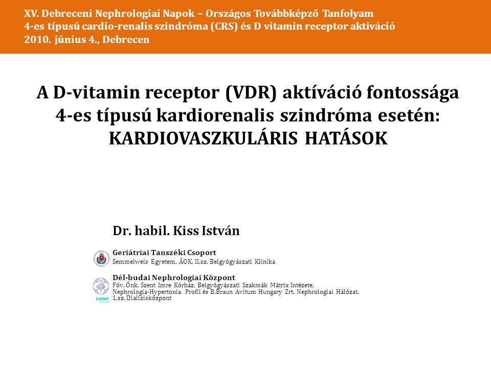 A D-vitamin receptor (VDR) aktíváció fontossága