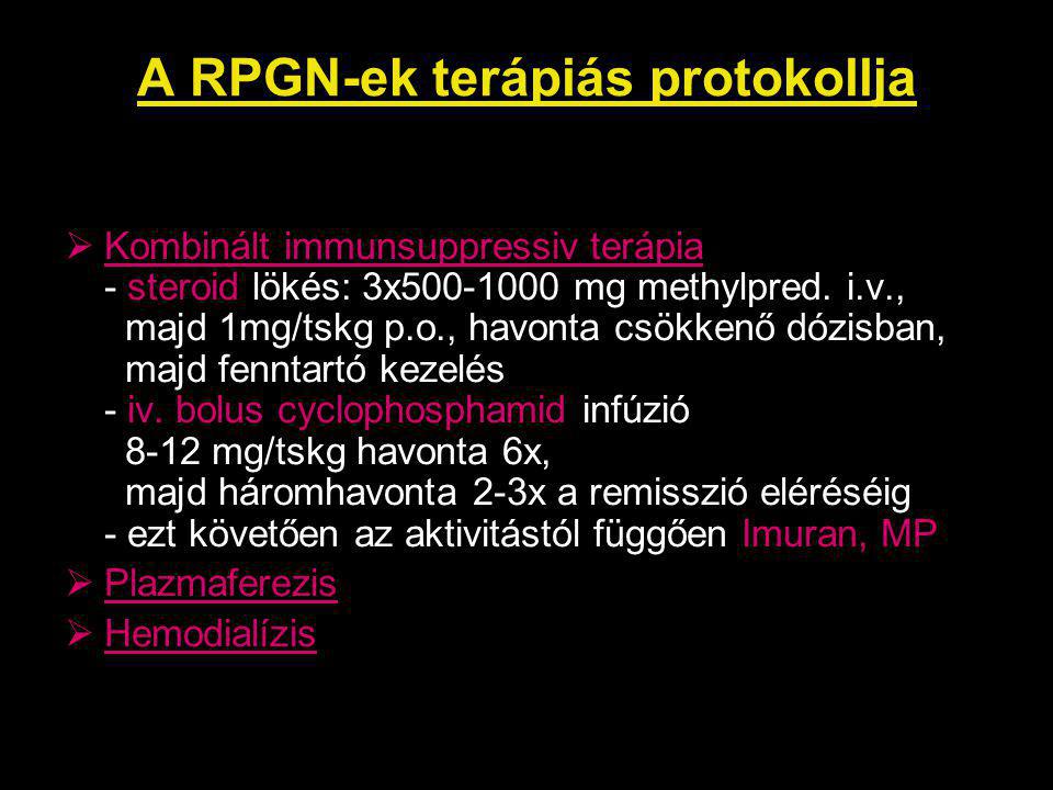 A RPGN-ek terápiás protokollja