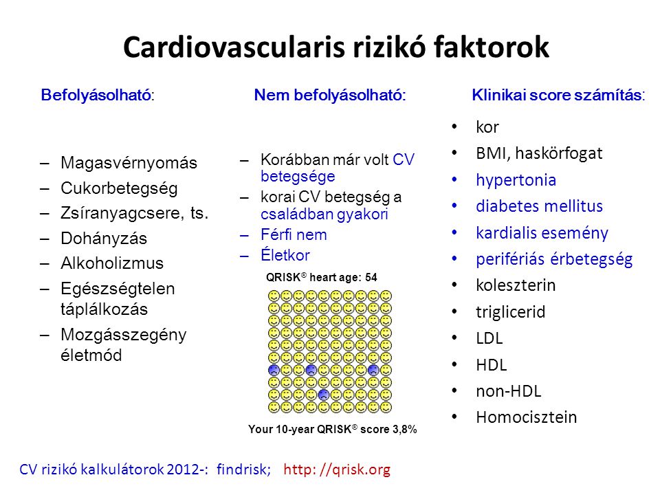Cardiovascularis rizikó faktorok