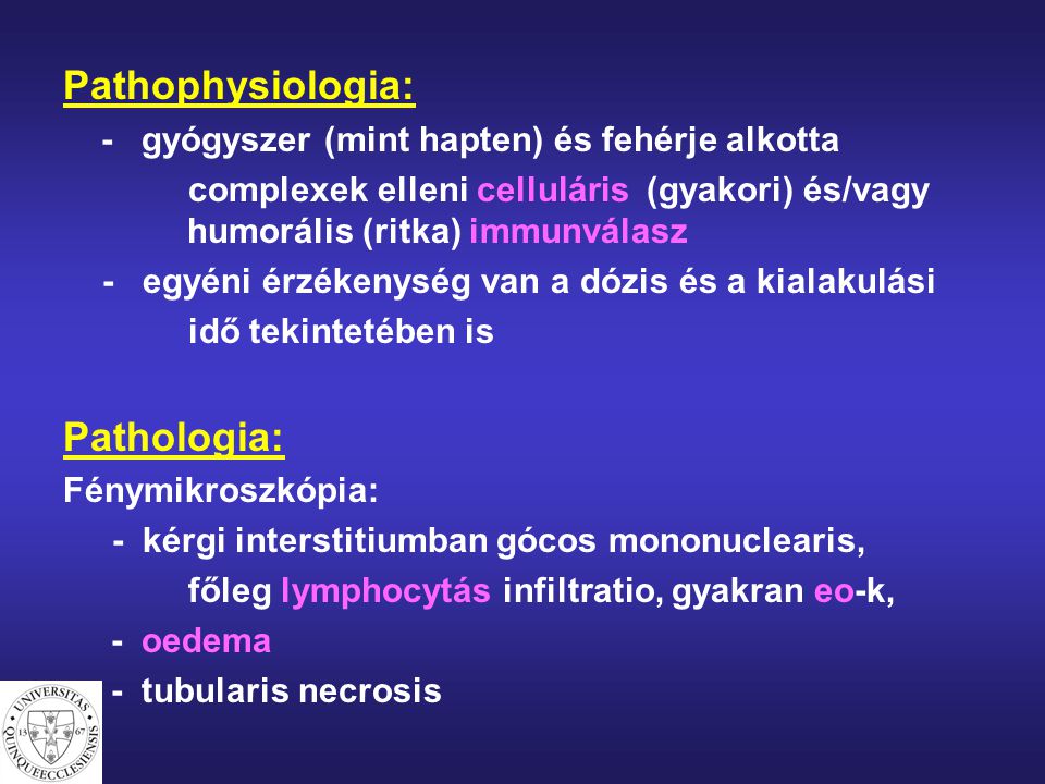 Pathophysiologia: Pathologia: