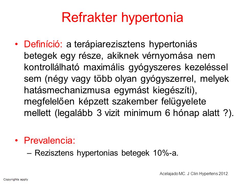 refrakter hipertónia kezelése