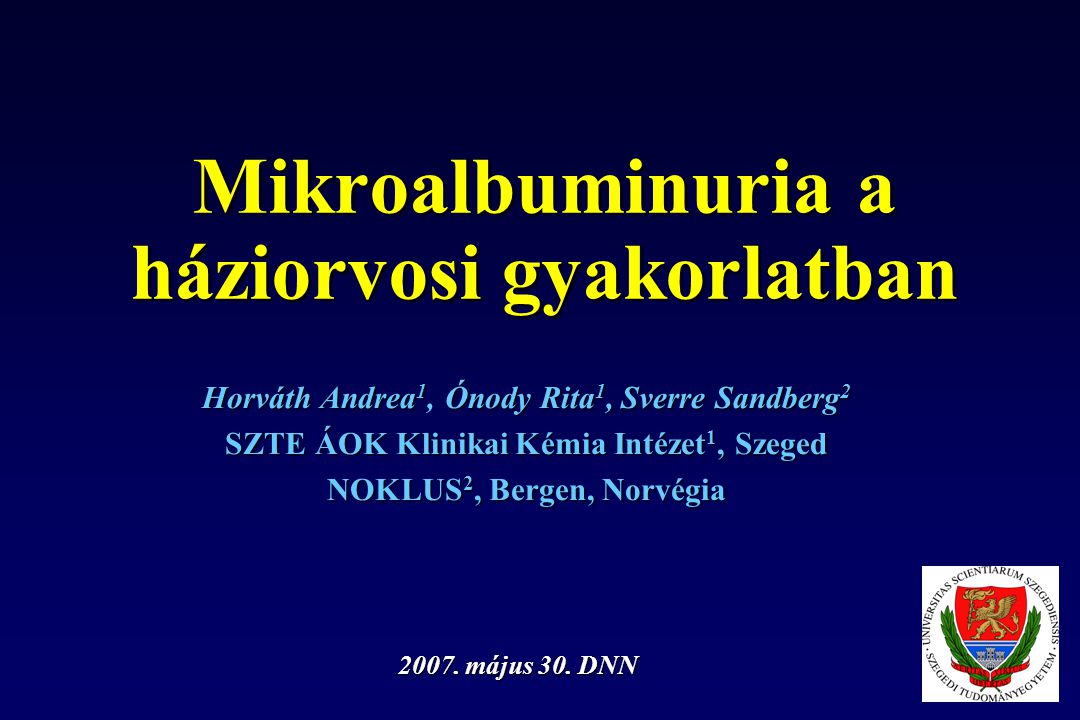 Mikroalbuminuria a háziorvosi gyakorlatban