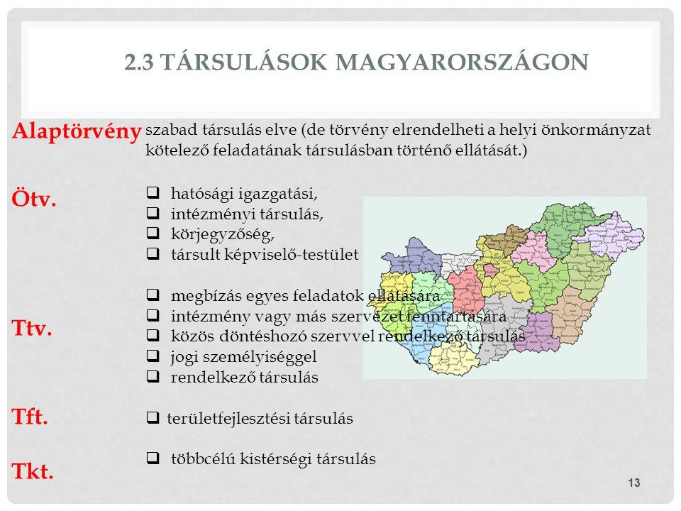 2.3 Társulások Magyarországon