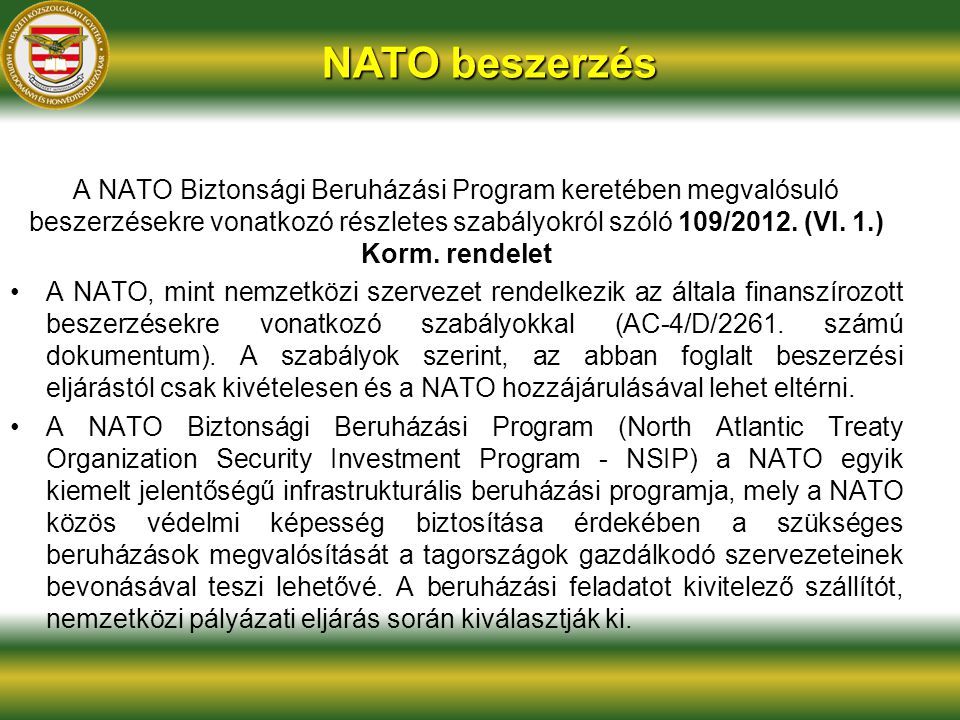 NATO beszerzés