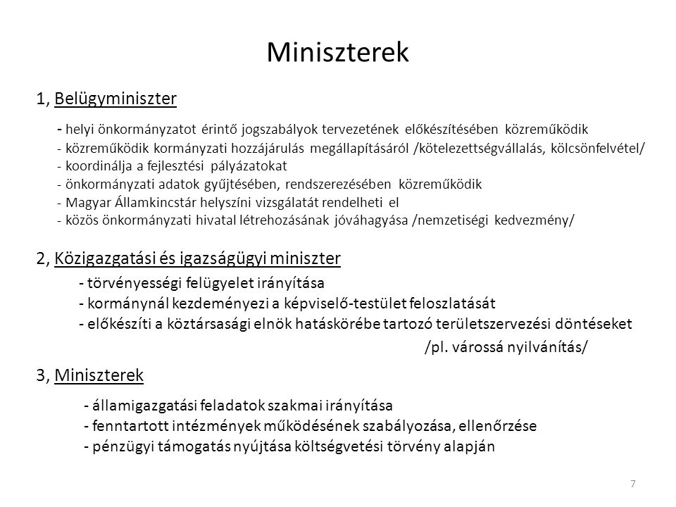Miniszterek 1, Belügyminiszter
